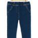Pantaloni denim medio con elastico in vita