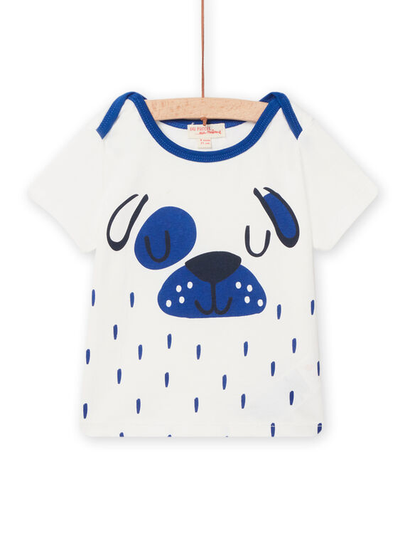 T-shirt ecrù stampa cane neonato NUJOTI3 / 22SG10C3TMC001