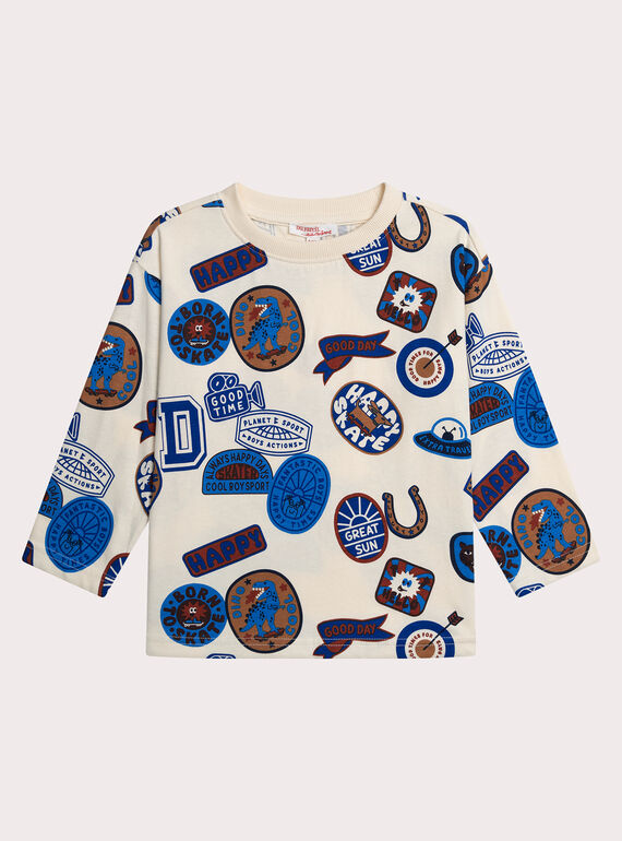 T-shirt stampa multi-motivo per bambino XOBLUTEE2 / 25W902N3TMLA002