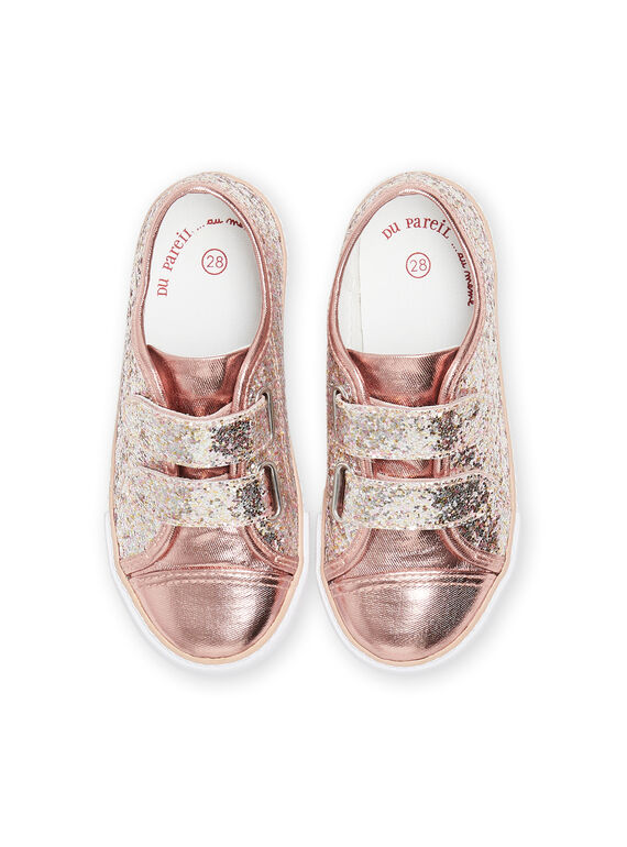 Sneakers glitterate rosa bambina NATOILGLITP / 22KK3598D16030