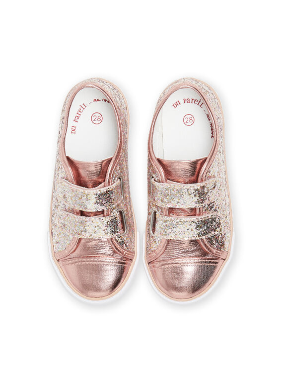 Sneakers glitterate rosa bambina NATOILGLITP / 22KK3598D16030