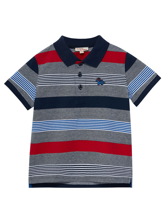 Polo bambino maniche corte a righe JOGRAPOL / 20S902E1POL705
