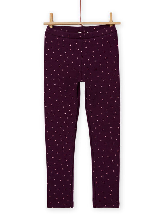 Leggings navy imbottiti bambina MAJOLEG3 / 21W901N4PANH703