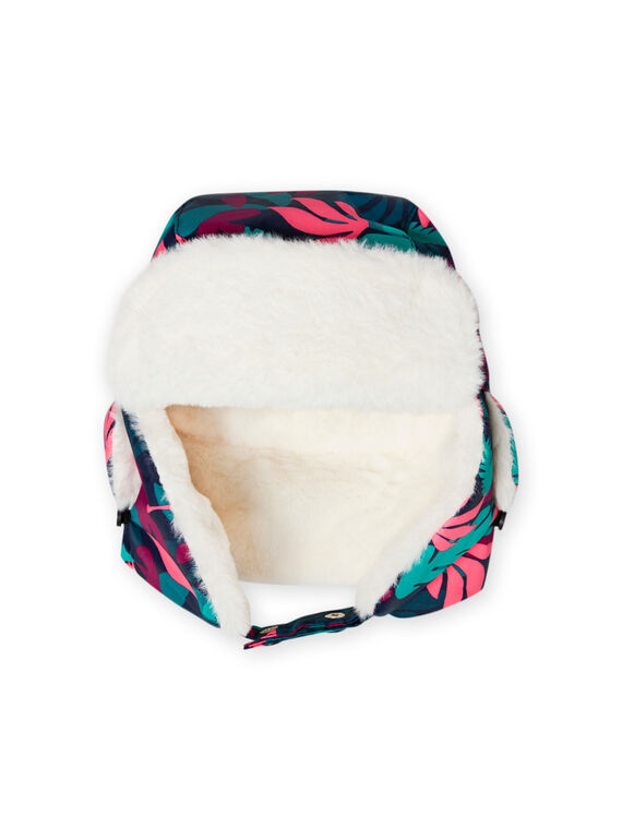 Colbacco imbottito stampa foglie bambina MYASKICHAP / 21WI01R1BON070