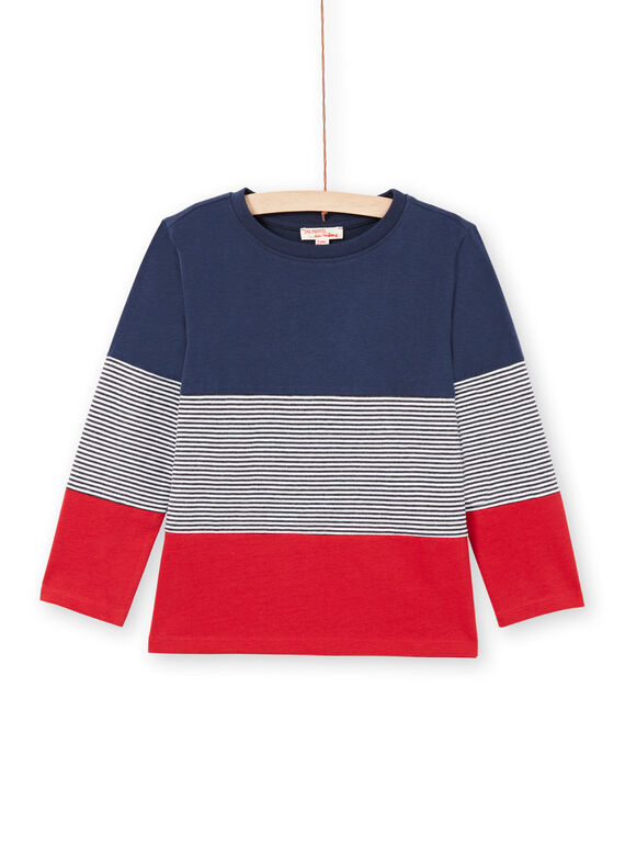 T-shirt navy e rossa bambino MOJOTIDEC1 / 21W90229TML705