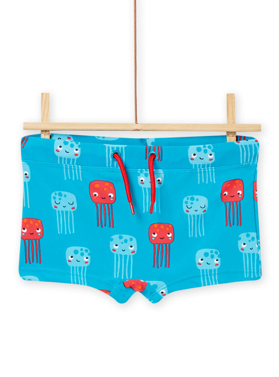 Costume da bagno azzurro con stampa meduse bambino NYOMERSHOEX1 / 22SI02L7MAIC215