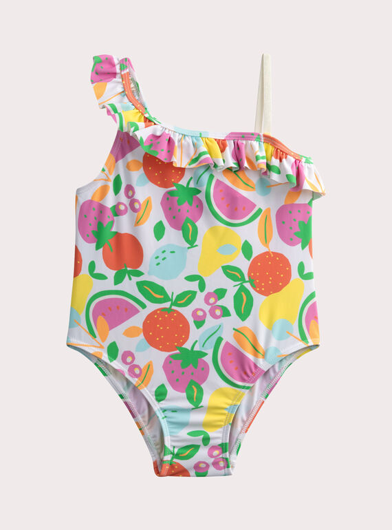 Costume da bagno intero con stampa frutta per bambina WYAMER3 / 25SI01NFMAI001