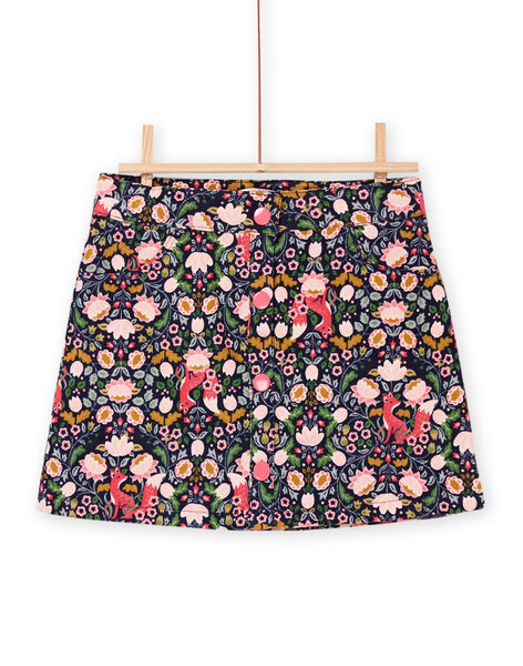 Gonna in velluto con stampa a fiori PARHUJUP / 22W901Q1JUPC205