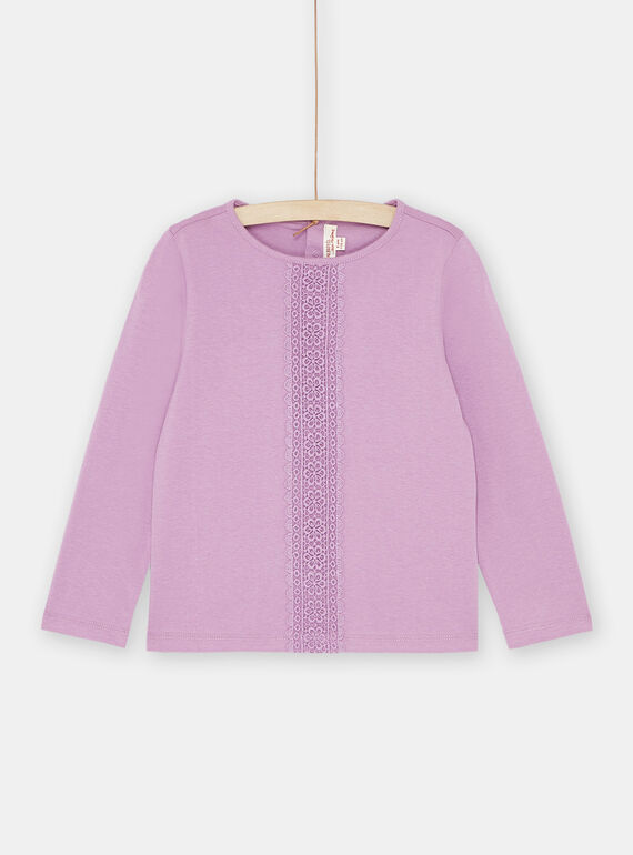 T-shirt glicine con maniche lunghe bambina SAJOSTEE3 / 23W901F4TML329