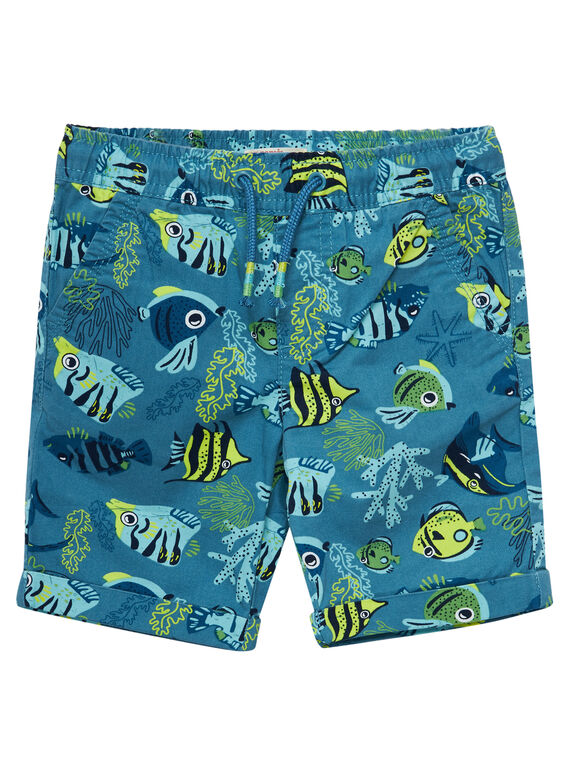 Bermuda con stampa pesce bambino blu JOBOBER2 / 20S902H2BER215
