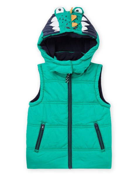 Piumino senza maniche con cappuccio animazione dinosauro POGRODOU1 / 22W902F1BLOG623