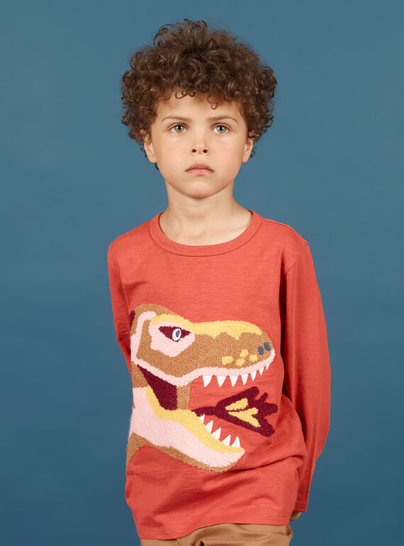 T-shirt arancione e gialla bambino MOPATEE1 / 21W902H3TMLE415