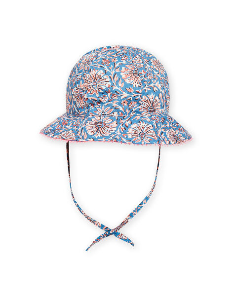 Cappello blu con stampa a fiori neonata NYISANCHA / 22SI09C2CHAC221
