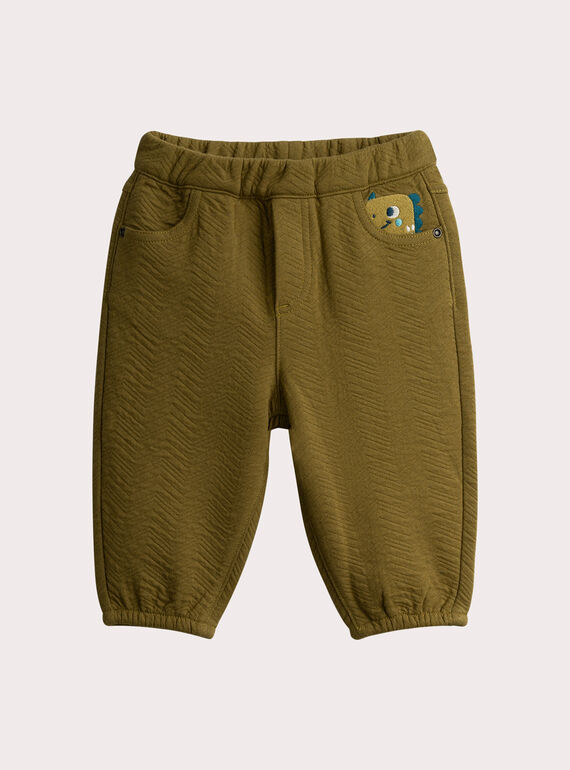 Pantaloni verde oliva in pile per bambino  VUKLIPAN1 / 24WG1042PAN633
