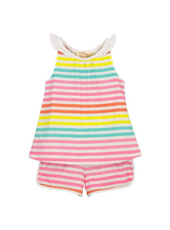 Completo canottiera e shorts bambina FAPLASETEX2 / 19S901P2ENS099