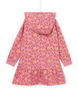 Abito felpato con cappuccio e stampa fiori PAPRIROB2 / 22W901P3ROBD318