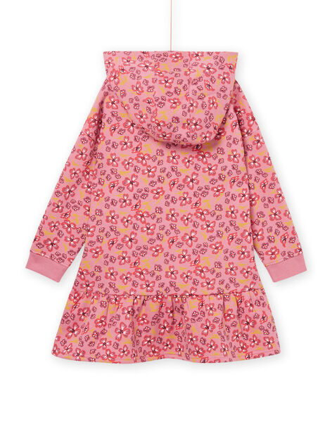 Abito felpato con cappuccio e stampa fiori PAPRIROB2 / 22W901P3ROBD318