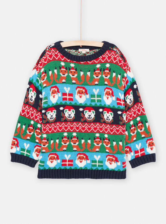 Maglia natalizia rosso acceso bambino SOWAYPUL1 / 23W902S2PULF518