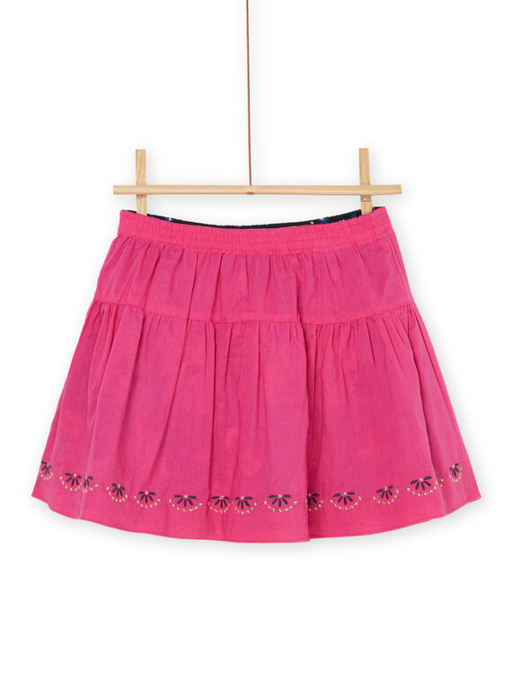 Gonna con volant nera e rosa double face RAJUNJUP2 / 23S901U1JUPC243