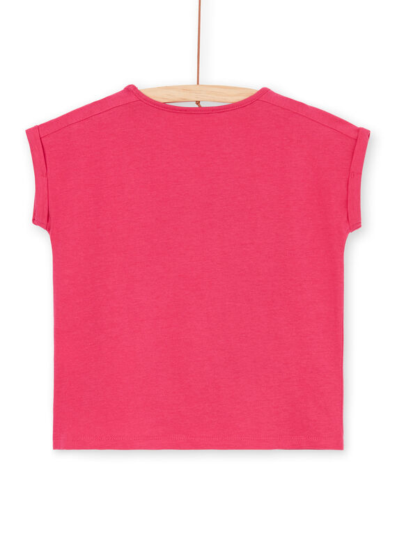T-shirt rosa e blu con motivo tucano con paillettes LANAUTI1 / 21S901P2TMCF507