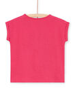 T-shirt rosa e blu con motivo tucano con paillettes LANAUTI1 / 21S901P2TMCF507