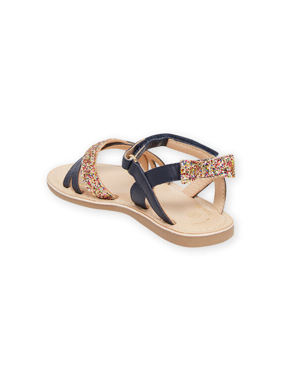 Sandali navy glitterati bambina NASANDMARINE / 22KK3544D0E070
