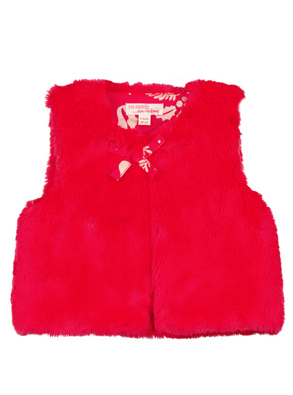 Cardigan double face in finta pelliccia neonata GINOCAR / 19WG09V1CARF521