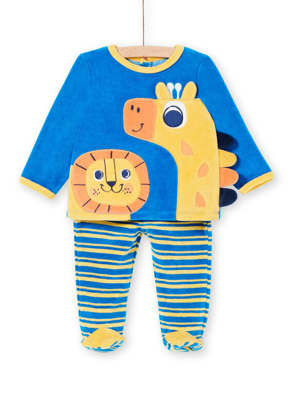 Pigiama corredo bambino in velluto motivo leone e giraffa LEFUPYJAMI / 21SH1411PYJC209