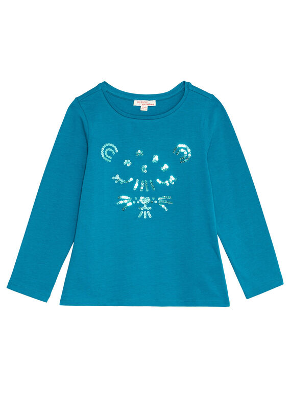 Dark Turquoise LONGSLEEVE T-SHIRT KAJOTEE3 / 20W90137D32C217