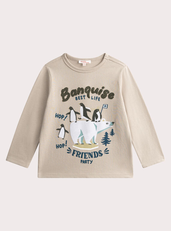 T-shirt con figura di lastra di ghiaccio per bambino VOPERTEE3 / 24W902R1TMLJ913