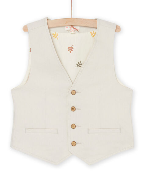 Gilet corda in lino ROSOGIL / 23S90221GSM811