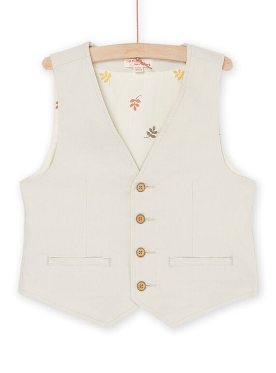 Gilet corda in lino ROSOGIL / 23S90221GSM811