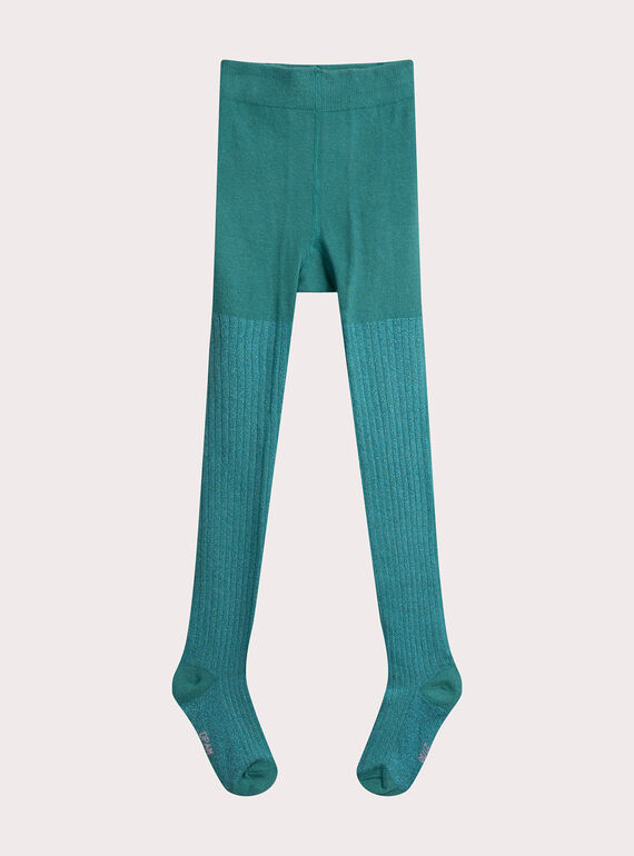 Collant marine a costine per ragazza  VYAJOSCOL5 / 24WI01H1COL215