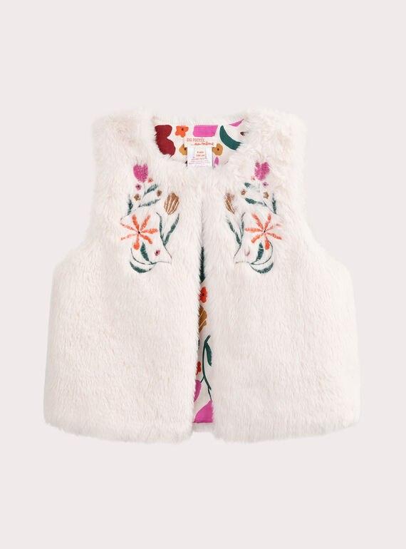 Cardigan double face senza maniche per bambina VAKOCAR2 / 24W90132CAR114