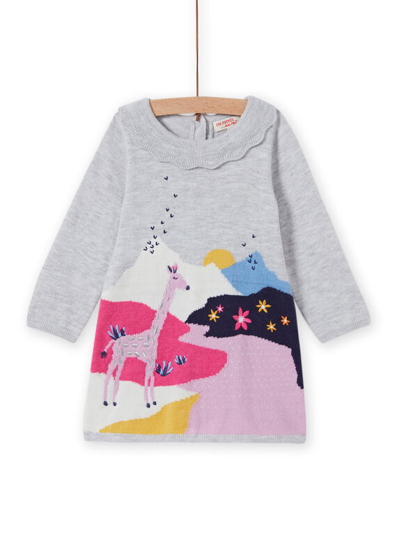 Abito in maglia motivo fantasia neonata MIPLAROB2 / 21WG09O2ROBJ920