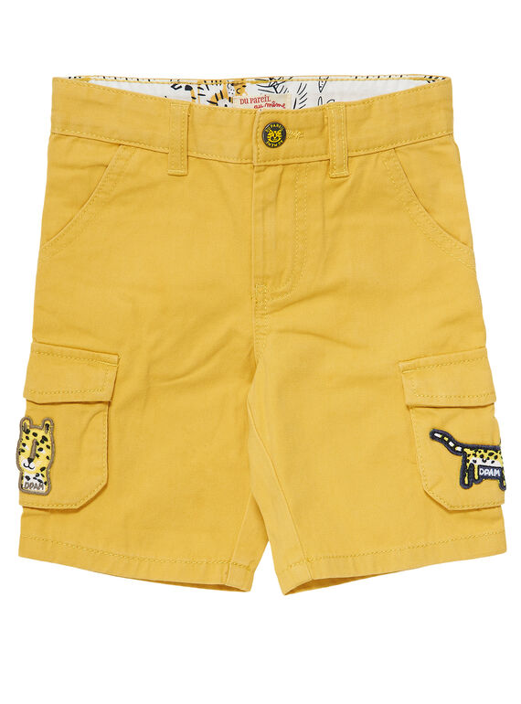 Bermuda cargo bambino blu e gialli JOTROBER2 / 20S902F2BERB116