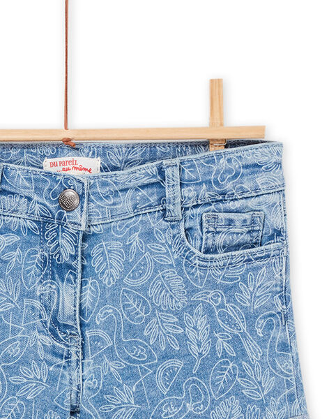 Shorts in jeans con stampa tropicale RAJOSHORT3 / 23S90172SHOP272
