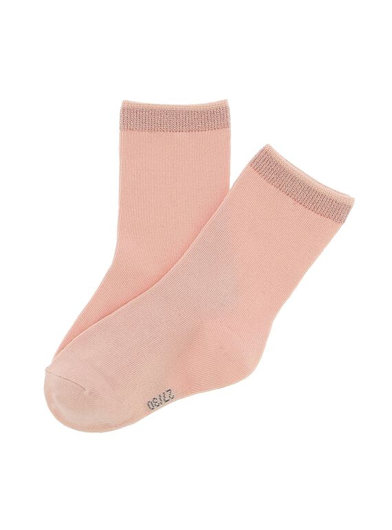 Girls' mid length socks CYAJOCHO4B / 18SI01RASOQ321