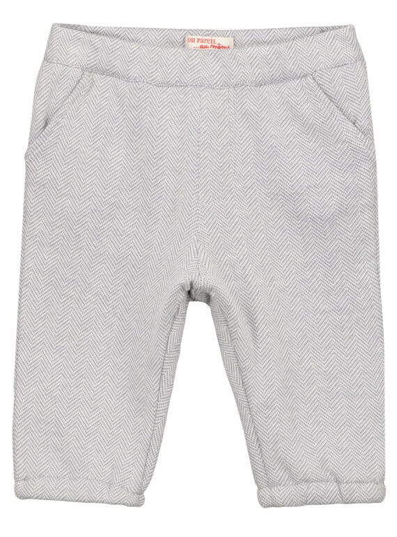 Pantaloni jacquard grigi neonato GUBLAPAN2 / 19WG10S2PAN001