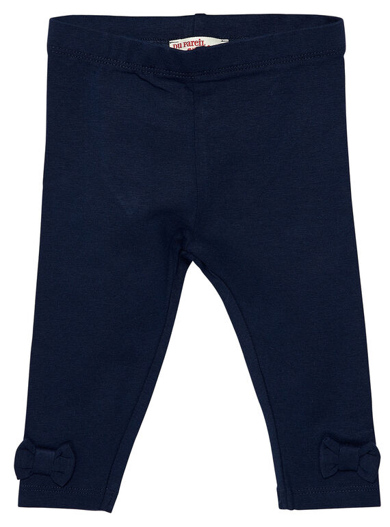 Leggings navy neonata con fiocchetti JYIESLEG1 / 20SI0962D26070