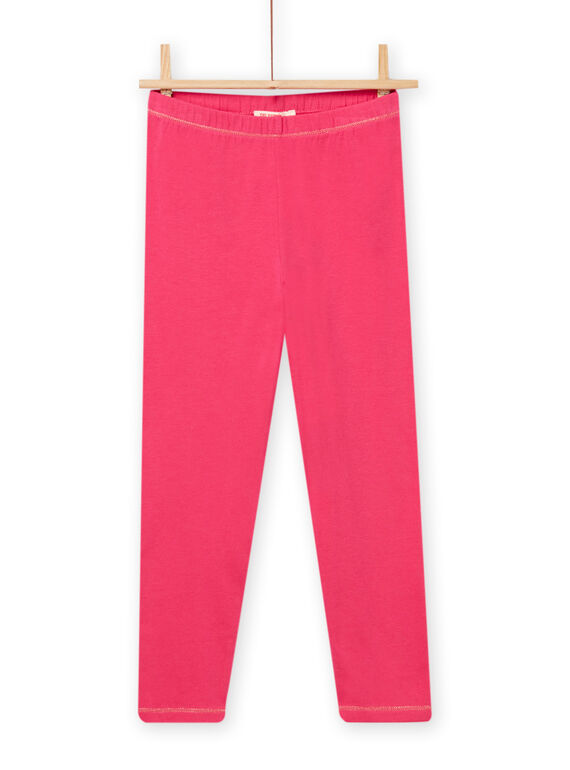Leggings granatina con bordi dorati bambina NYAJOSLEG1 / 22SI0165CALF507