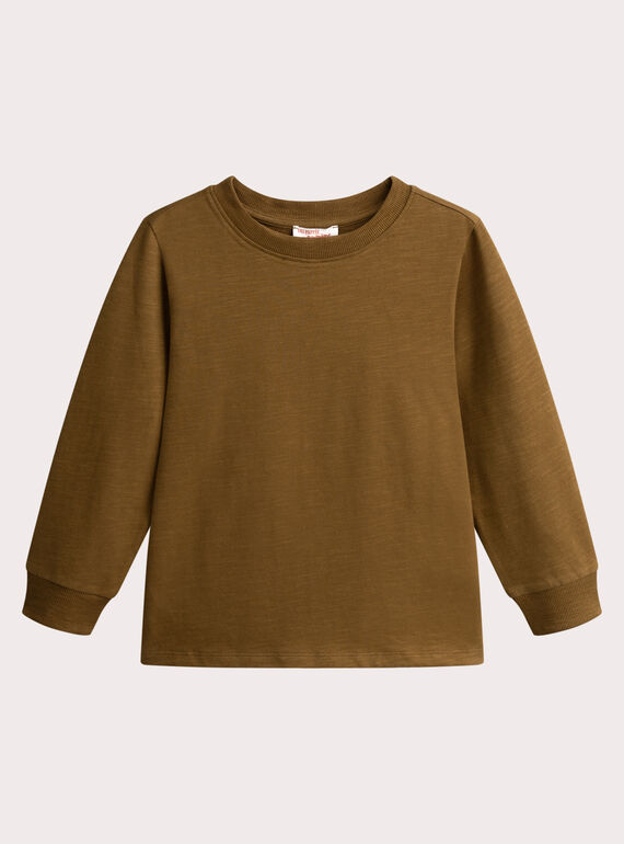 T-shirt kaki per ragazzo VOJOTIRIB3 / 24W902I8TMLI814
