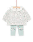 Blusa con stampa a fiori e pantaloni POU1ENS2 / 22WF0381ENS001