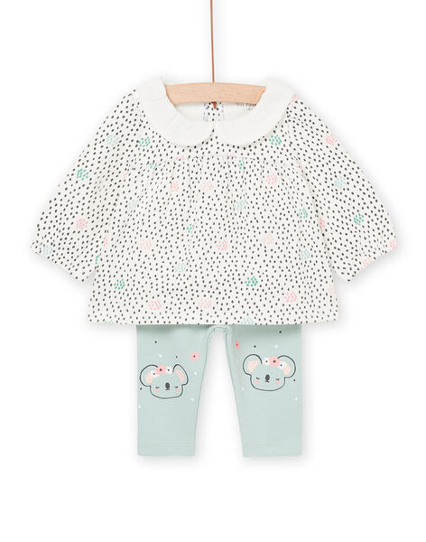Blusa con stampa a fiori e pantaloni POU1ENS2 / 22WF0381ENS001