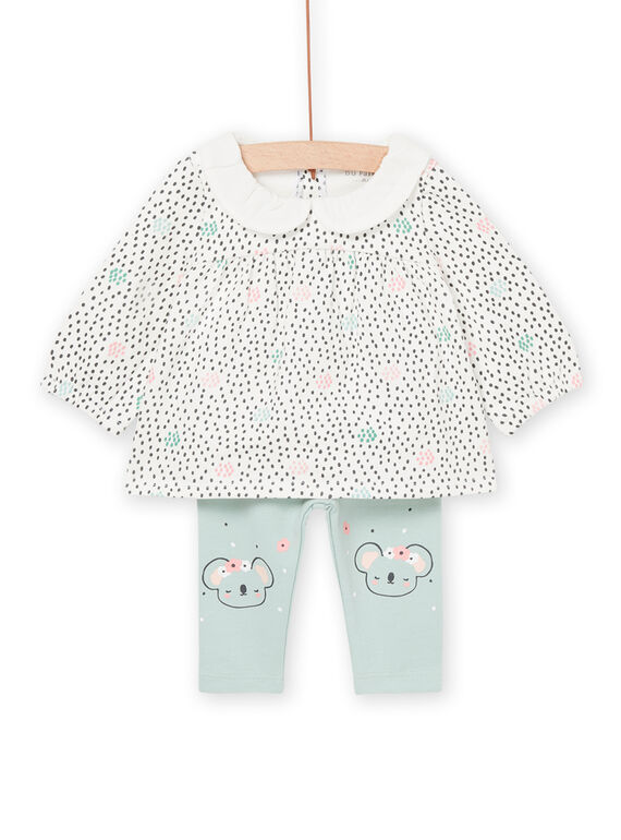 Blusa con stampa a fiori e pantaloni POU1ENS2 / 22WF0381ENS001