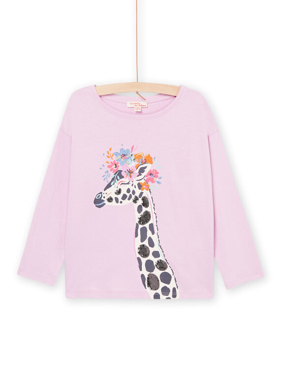 T-shirt a maniche lunghe con stampa giraffa PARETEE2 / 22W901T3TML320