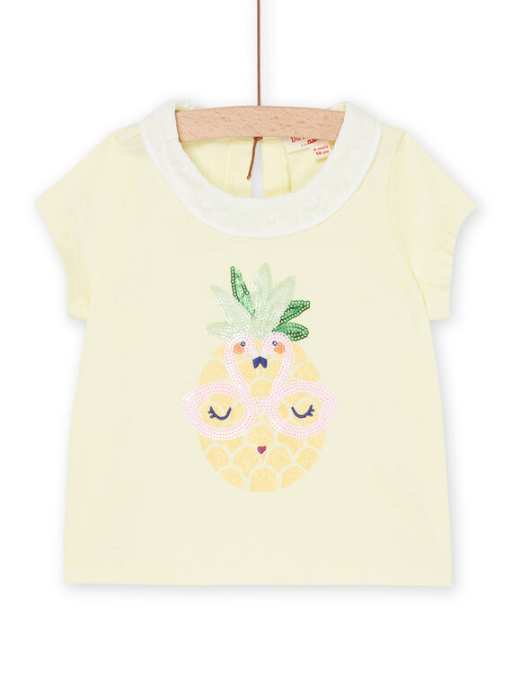 Top giallo chiaro con motivo ananas RIEXOBRA / 23SG09V1BRA103