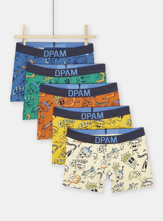 Set 5 parigamba multicolore con stampa fantasia bambino SEGOBOXSEM2 / 23WH1268BOX408