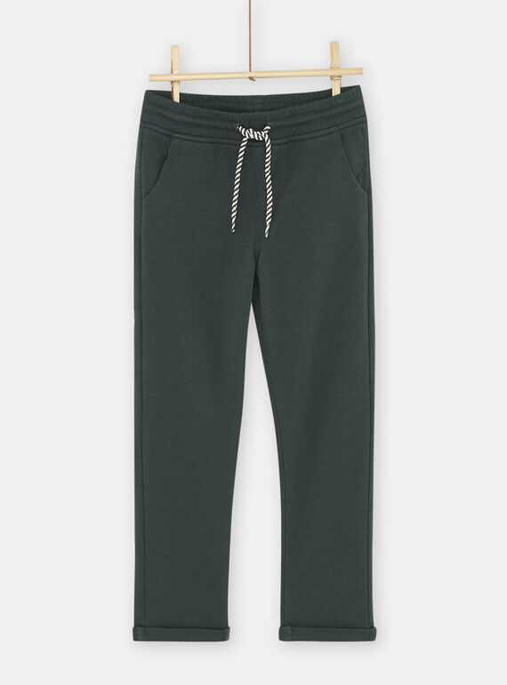 Pantaloni casual verde scuro bambino SOKYOJOG1 / 23W902I1JGBG618