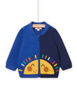 Cardigan bicolore motivo sole neonato NULUGIL / 22SG10P1GIL705